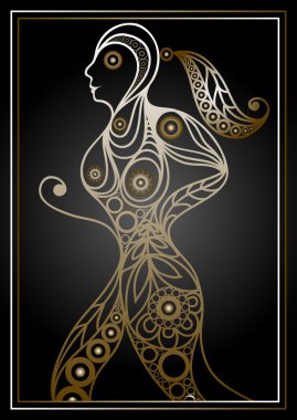 Çalışan karakter 29 ile grafik illüstrasyon