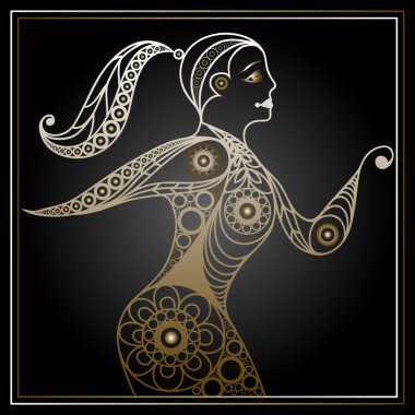 Çalışan karakter 30 ile grafik illüstrasyon