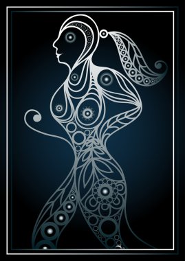 Çalışan karakter 39 ile grafik illüstrasyon