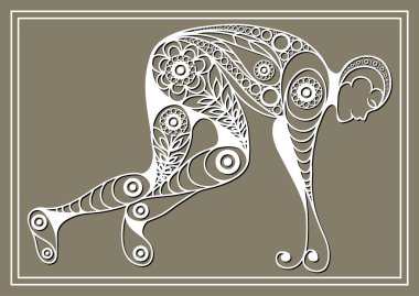 Çalışan karakter43 ile grafik illüstrasyon