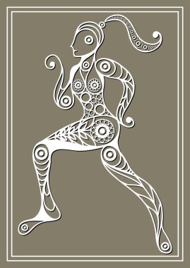 Çalışan karakter 48 ile grafik illüstrasyon