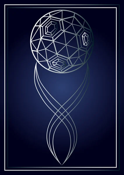 Illustrazione grafica con pallone da calcio 17 — Vettoriale Stock