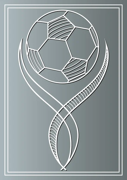 サッカーボール付きグラフィックイラスト 25 — ストックベクタ