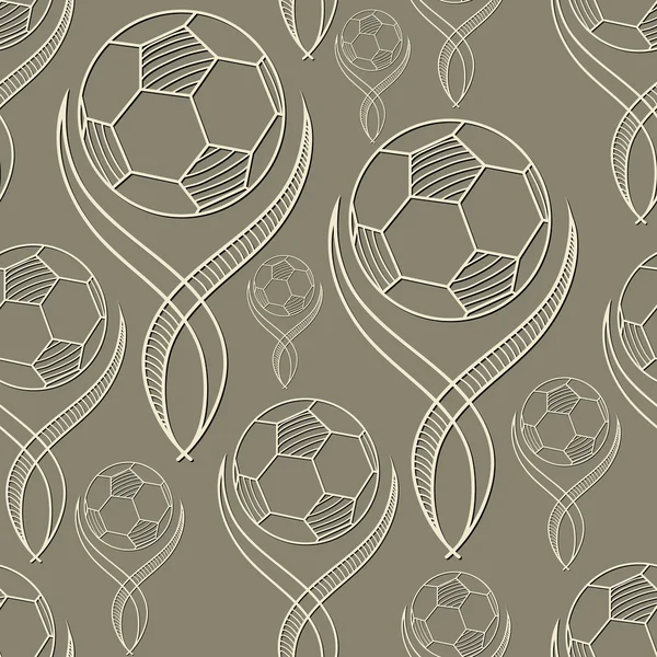 Naadloos patroon met Soccer Ball 15 — Stockvector