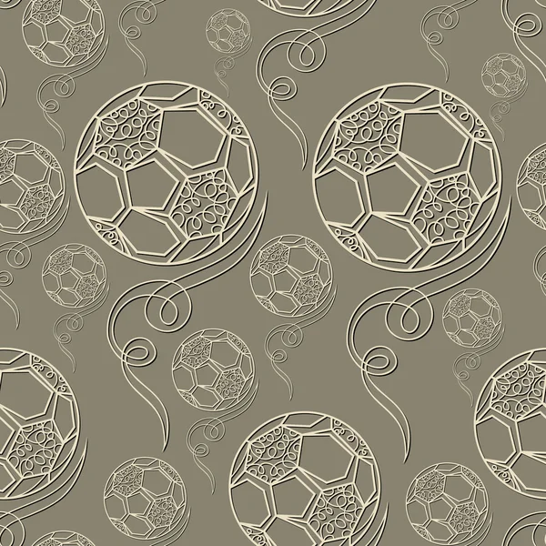 Modèle sans couture avec ballon de football 16 — Image vectorielle
