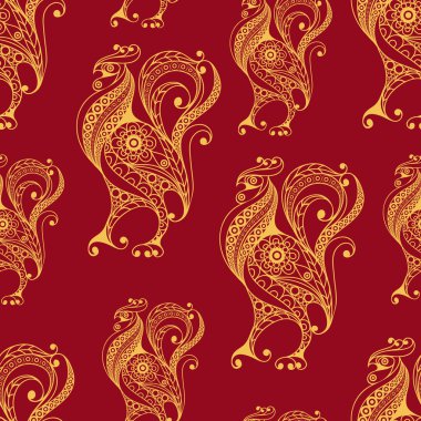 Dantel horoz 21 ile dikişsiz desen