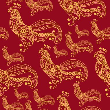 Dantel horoz 28 ile dikişsiz desen