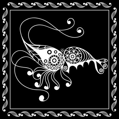 Deniz incelik 40 ile Grafik illüstrasyon