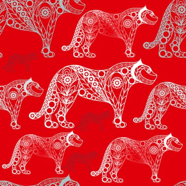 2022 'nin siyah su kaplanı sembollü kusursuz soyut arka plan (doku). Yeni yıl tasarımı. Vektör illüstrasyonu.