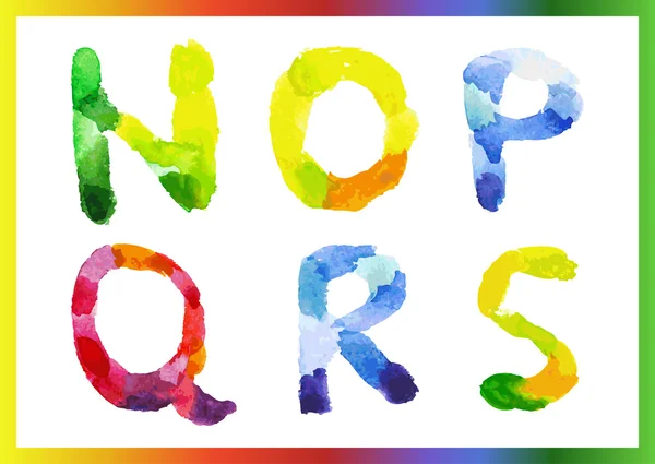 Renkli suluboya alfabesi 3