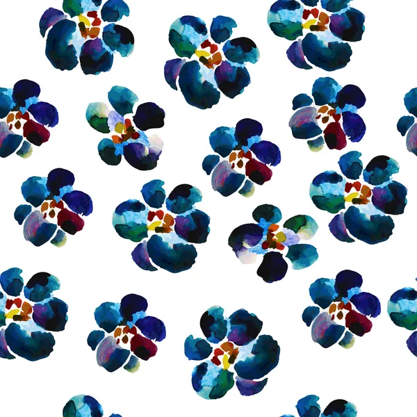 Nahtloses florales Aquarellmuster 14 — Stockvektor