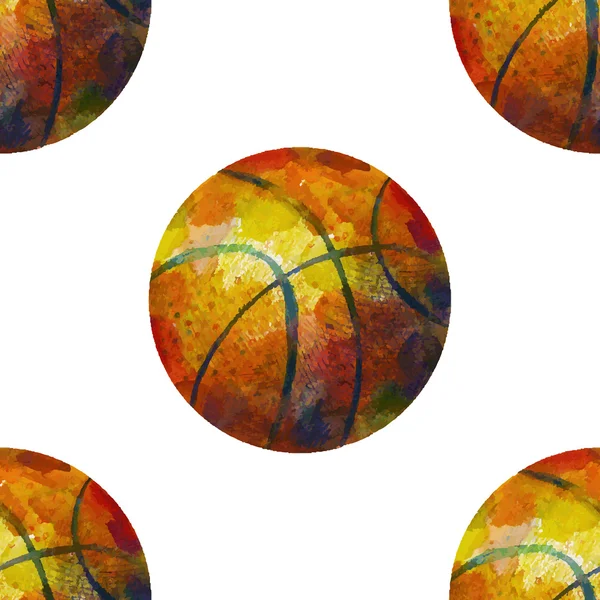 Dikişsiz basketbol desen — Stok Vektör