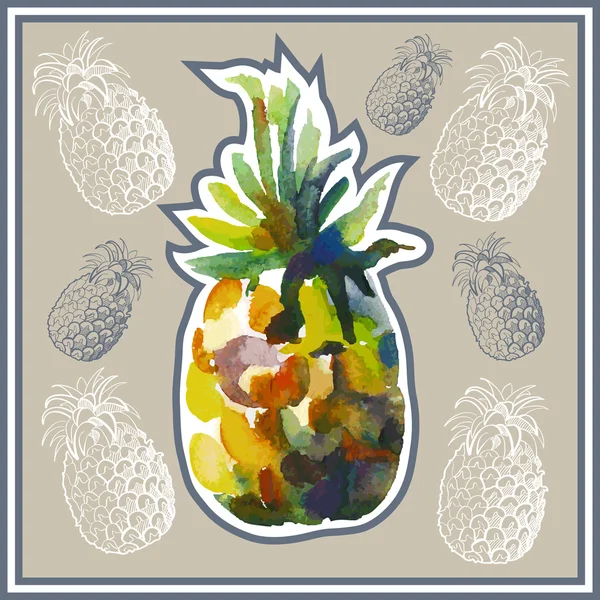 Pineapple — Stock Vector