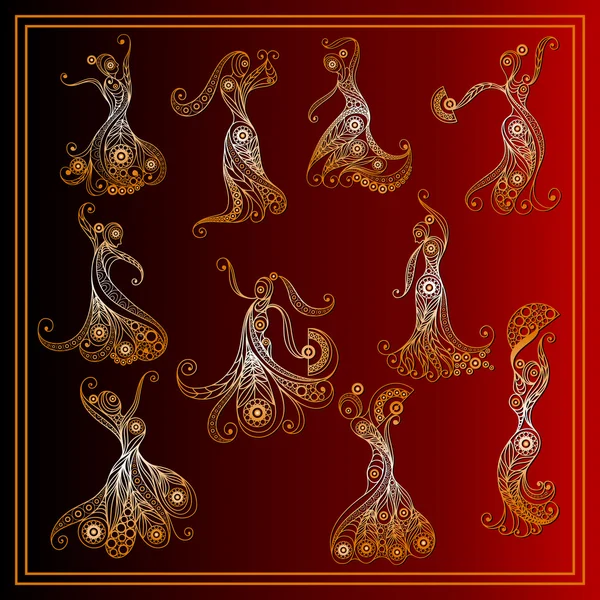 Flamenko dansçılar 1 ayarla