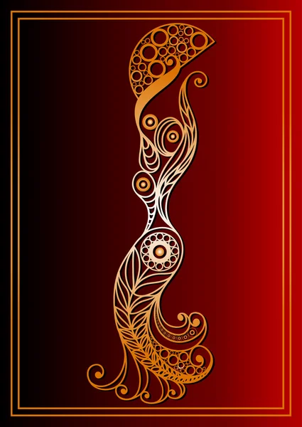 Spanish woman dancing flamenco 6 — Stockvector