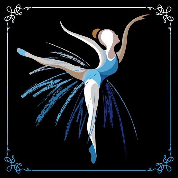 Танцующая балерина 2 — стоковый вектор