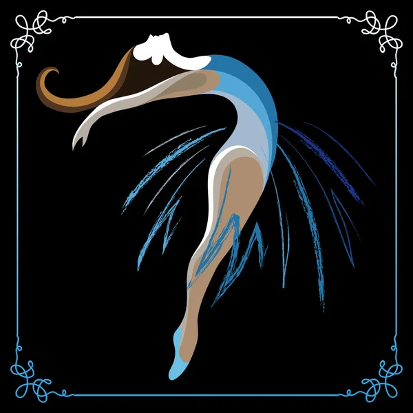 Tanzende Ballerina 6 — Stockvektor