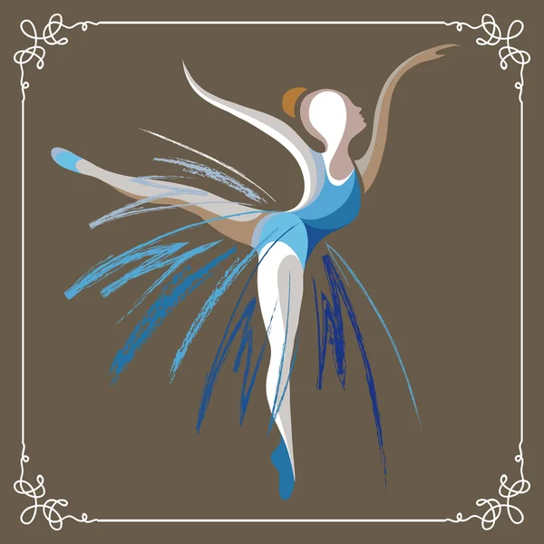 Dancing ballerina 12 — Stock vektor