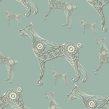 Köpek ile sorunsuz dantel modeli