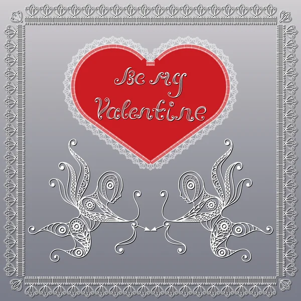 Greeting card with heart 4 — Stockvector