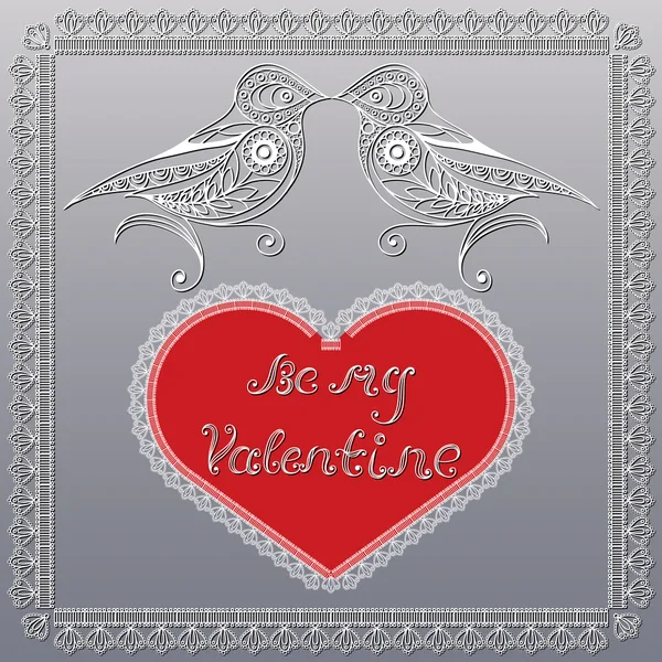 Greeting card with heart 6 — Stockvector