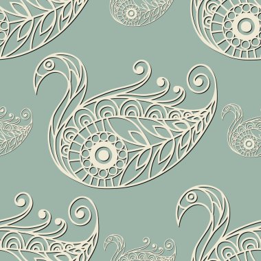 Kuğu ile sorunsuz dantel modeli