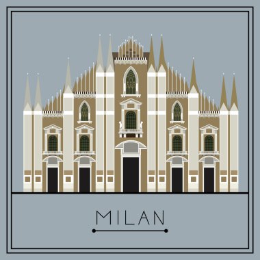 Milan, vektör (illüstrasyon)