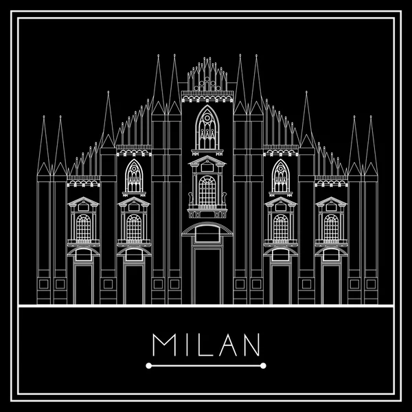 Milan, wektor (ilustracja) — Wektor stockowy