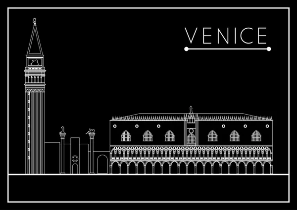 Venetiaanse vector (illustratie) — Stockvector