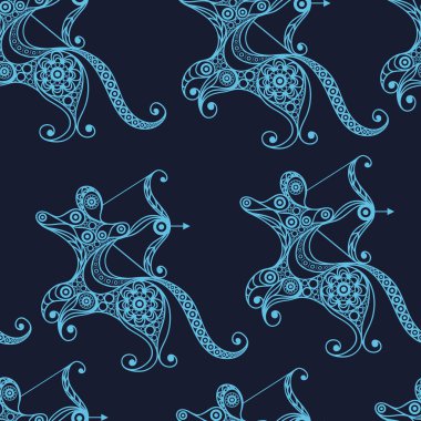 Zodyak 7 işaretli kusursuz doku.