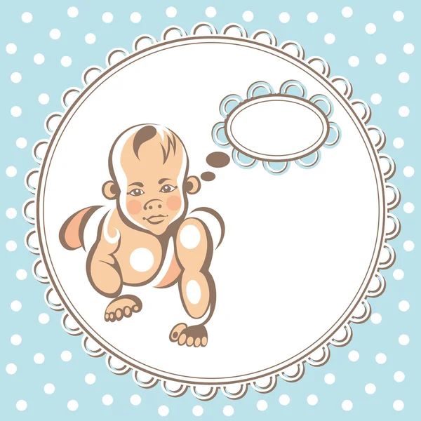 Младенец с маленьким ребенком — стоковый вектор