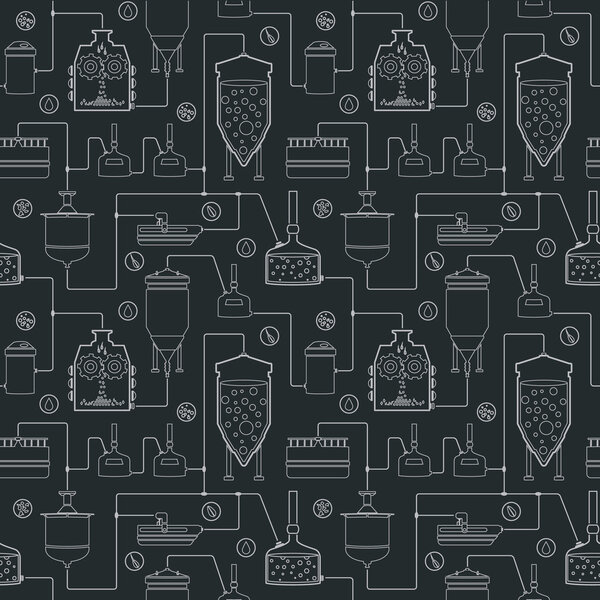 Бесшовный фон с пивоварением
