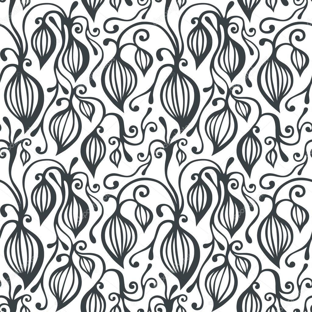 Floral seamless background pattern. Vector