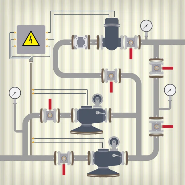 Infographic scheme with liquid, water tank. Vector — Stock Vector