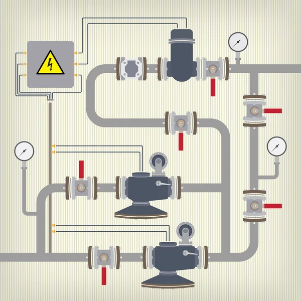 Esquema infográfico con tanque de agua líquido. Vector — Archivo Imágenes Vectoriales