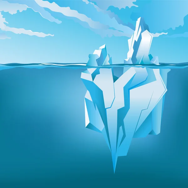 Antecedentes con iceberg. Vector — Vector de stock