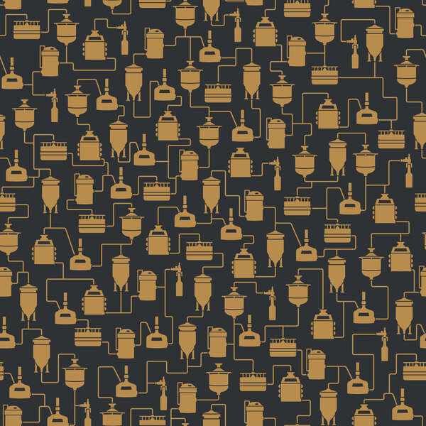 Бесшовный фон с пивоварением
