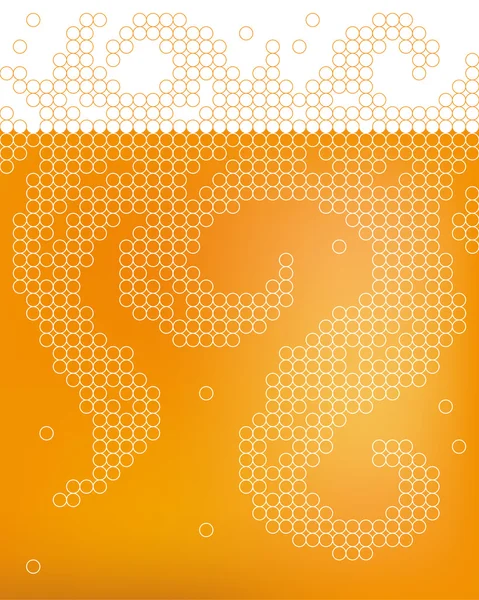 Beer foam background, stylized bubble. Vector — Stock Vector