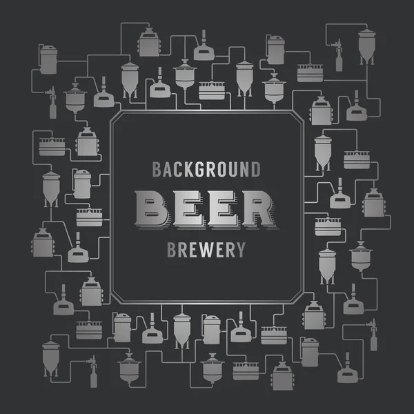 Karta šablony s pivo pivovar prvkem. Vektor — Stockový vektor