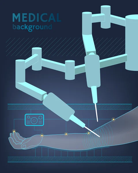 Formación médica. El futuro de la cirugía. Vector — Vector de stock