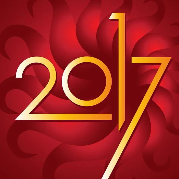 새 해 복 많이 받으세요 2017 카드 디자인에 대 한입니다. 벡터 — 스톡 벡터