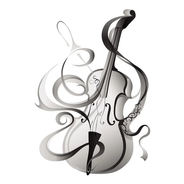 Abstract vector illustration musical instrument violin — Stock Vector