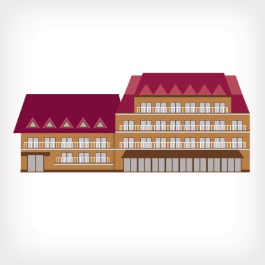Modern binanın vektör illüstrasyonu