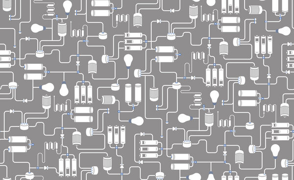 Seamless background of electrical scheme