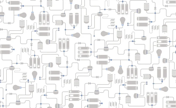 Безшовне тло електричної схеми — стоковий вектор