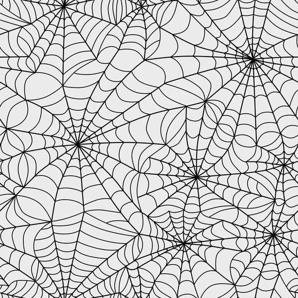 Fondo sin costuras de Halloween con araña web — Vector de stock