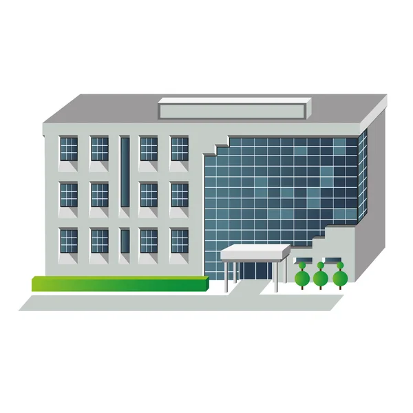 Ilustración vectorial del edificio moderno — Vector de stock