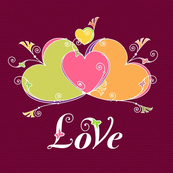 Hearts for design. Valentines day, love message — Stock Vector