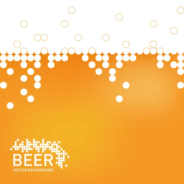 Fondo de espuma de cerveza, burbuja estilizada. Vector — Vector de stock