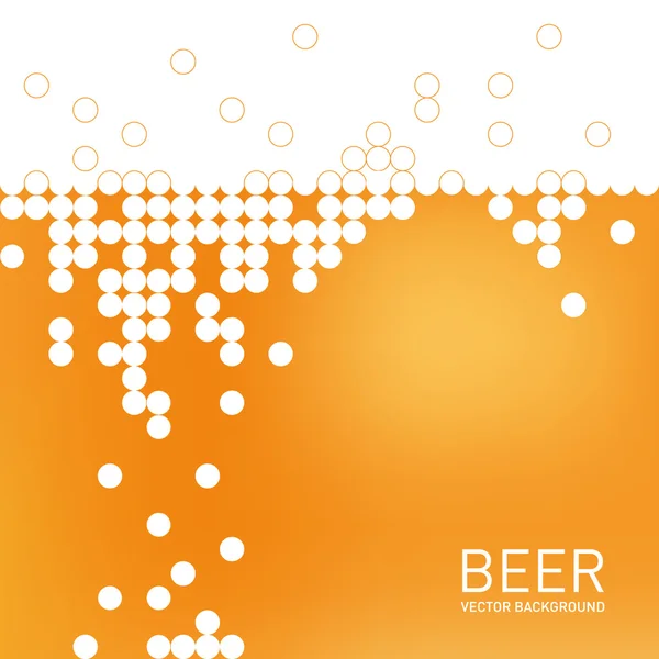 Fondo de espuma de cerveza, burbuja estilizada. Vector — Vector de stock